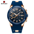 REWARD RD83006M  Luxury high quality silicone strap waterproof sport boutique multi - function men's watch relogio masculino